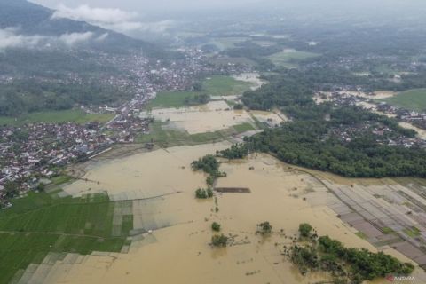 Banjir luapan Sungai Citanduy rendam 95 hektare lahan pertanian di Ciamis