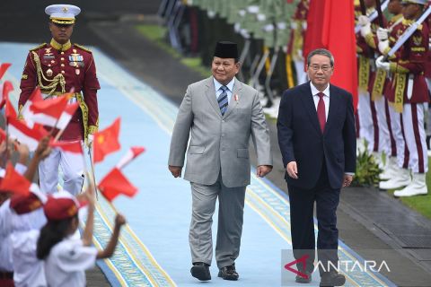 Presiden Prabowo terima kunjungan PM China Li Qiang di Istana Negara