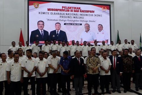 Pelantikan KONI Maluku, Ketum KONI dorong kebangkitan prestasi daerah