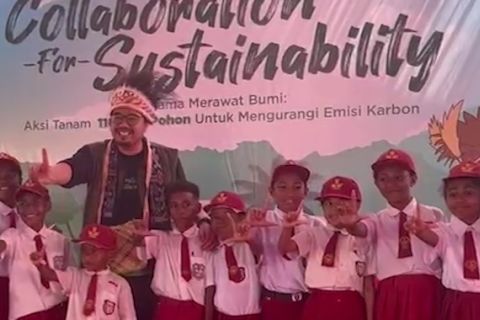 Wamen Kehutanan ajak pelajar SD lakukan aksi tanam 110 ribu pohon