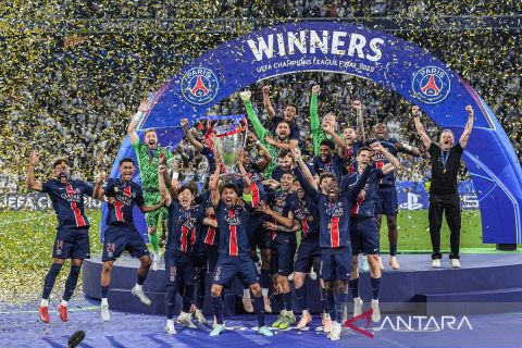 PSG raih gelar juara Liga Champions pertamanya usai bungkam Inter Milan 5-0