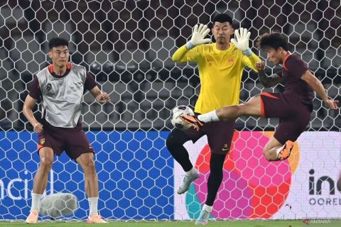 Timnas China latihan resmi jelang lawan Indonesia