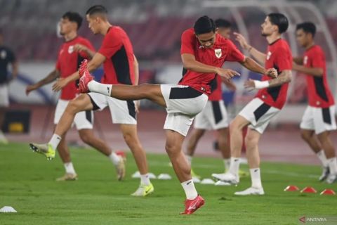 Timnas Indonesia jalani latihan tatap laga krusial lawan China