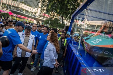 Sambut perhelatan Formula E, replika mobil Gen3 Evo dipamerkan di Bundaran HI Jakarta