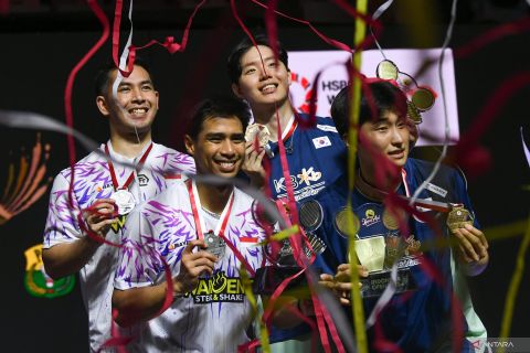 Ganda putra Indonesia Sabar/Reza jadi runner up usai kalah dari pasangan Korsel di final Indonesia Open 2025