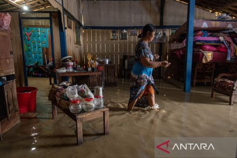 Banjir akibat luapan Sungai Renggong di Grobogan mulai surut, 110 KK masih mengungsi