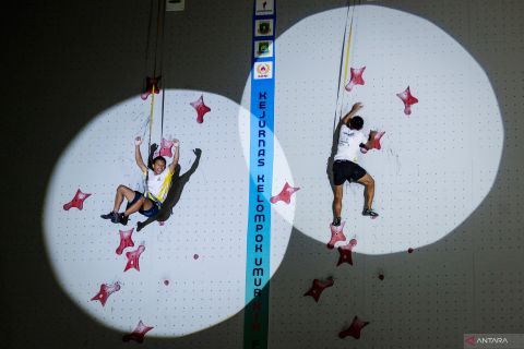 Sosok-sosok atlet panjat tebing masa depan Indonesia mentas di Kejurnas Panjat Tebing Kelompok Umur