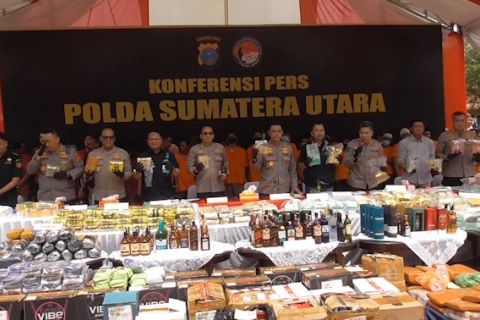 Polda Sumut gagalkan peredaran 665 kg sabu pada Januari-Juni 2025