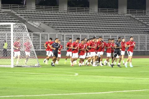Timnas gelar latihan perdana jelang pertandingan kontra China