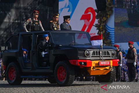 Presiden pimpin peringatan HUT ke-79 Bhayangkara di Monas