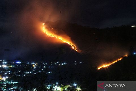 Kebakaran hutan ancam pemukiman padat penduduk di Karo, Sumatera Utara