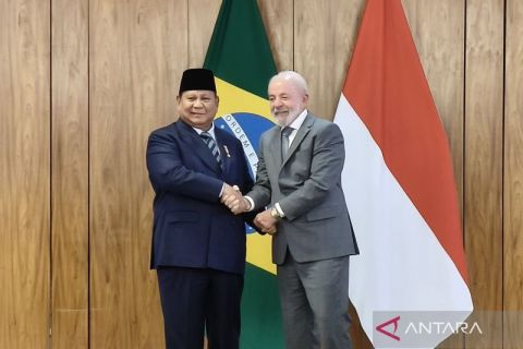 Presiden Prabowo Subianto bertemu Lula da Silva di Istana Kepresidenan  Brasil