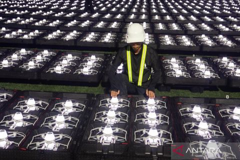 Sebanyak 1400 drone bakal terbang di final Piala Presiden 2025