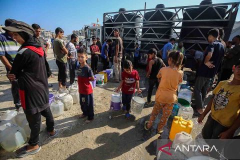 Kebutuhan air bersih warga Gaza di tengah gelombang panas