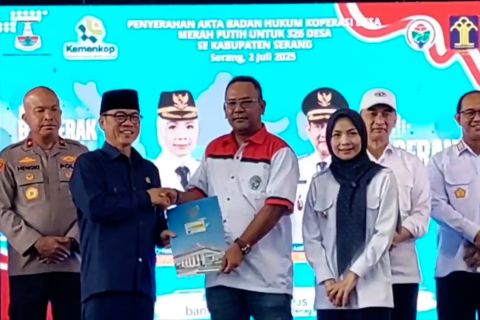 326 Kopdes Merah Putih di Kabupaten Serang resmi berbadan hukum