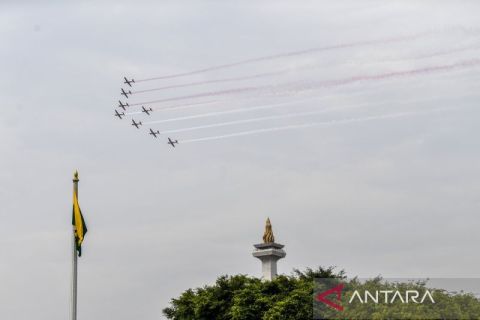 Gladi resik upacara peringatan HUT Ke-80 RI di Jakarta