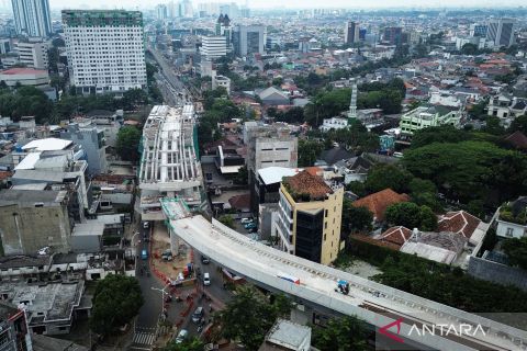 Sudah segini progres pembangunan LRT Jakarta Fase 1B Velodrome - Manggarai