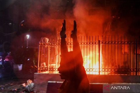 Aksi unjuk rasa di depan Mako Brimob Kwitang