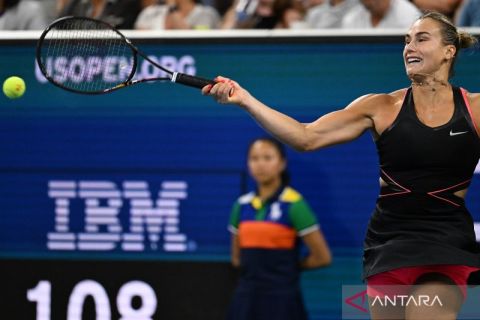 Gerakan anggun sang bintang Belarus Aryna Sabalenka di putaran ketiga Kejuaraan Tenis AS Terbuka 2025