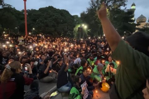 Ribuan warga Malang gelar aksi solidaritas dan doa bersama bagi Affan