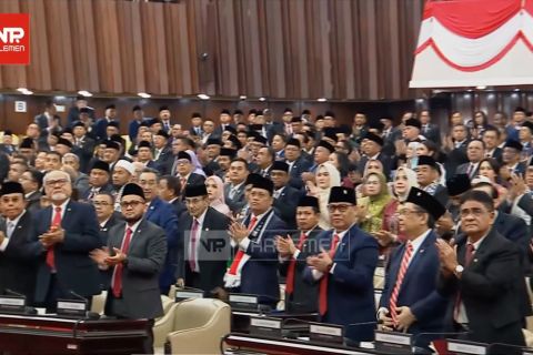 Video capaian Prabowo di Sidang Tahunan MPR dapat standing applause