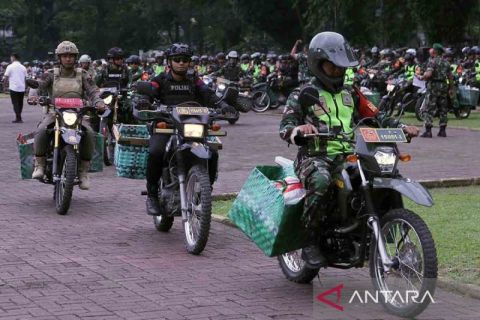 Patroli Gabungan Simpatik salurkan 28 ton beras untuk masyarakat prasejahtera