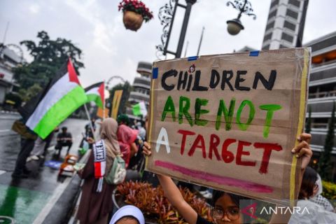 Aksi solidaritas untuk Palestina di Bandung