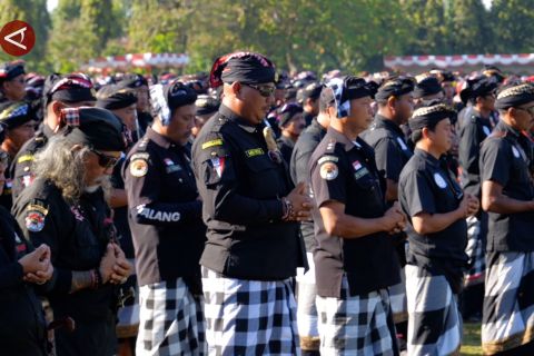 Ribuan Pecalang siaga jaga Bali agar tetap kondusif