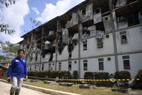 Tak kurang dari 56 kamar hangus akibat kebakaran di hunian pekerja konstruksi Ibu Kota Nusantara
