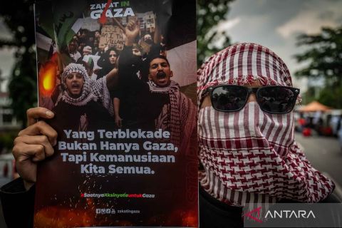 Pengunjuk rasa kembali datangi Kedubes AS di Jakarta tuntut pembukaan blokade Gaza