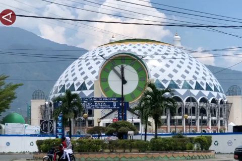 Hampir rampung, kubah terbesar se-Indonesia segera berdiri di Palu