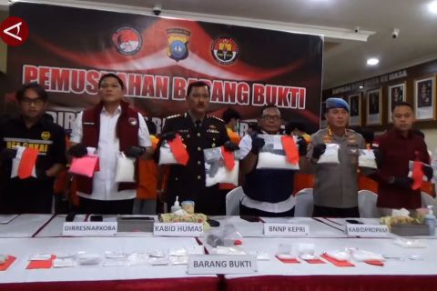 Polda Kepri musnahkan 9,5 kg narkoba hasil ungkap tiga bulan terakhir