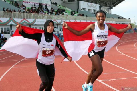 Sprinter Indonesia Shava Warangga raih emas dalam Kejuaraan Atletik Asia Tengara 2025