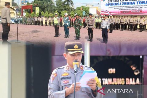 Gelar pasukan Operasi Zebra Toba, Wakapolres sampaikan amanat Kapolres Tanjungbalai