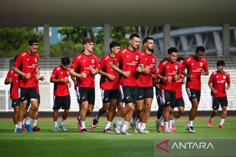 Latihan Timnas Indonesia U-22 jelang lawan Mali