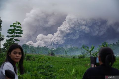 Luncuran awan panas Gunung Semeru