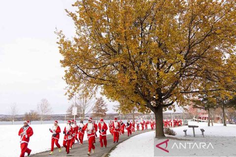 Kemeriahan Santa Run 2025 di Ontario