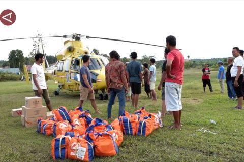 BNPB kirim 400 Kilogram logistik permakanan ke Aceh Tamiang via udara