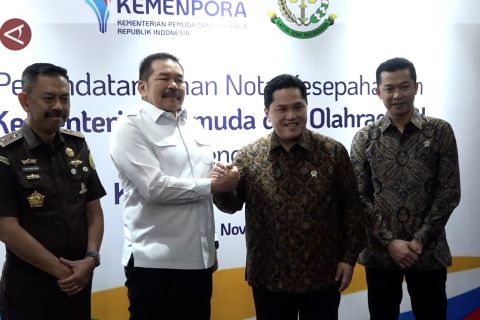 Kemenpora tandatangani MoU dengan Kejagung awasi anggaran olahraga