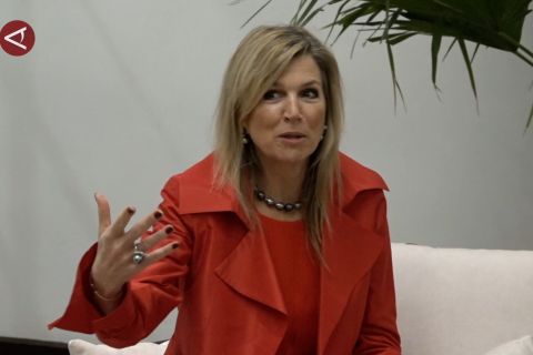 Ratu Maxima bicara kesehatan keuangan dengan Menko Airlangga