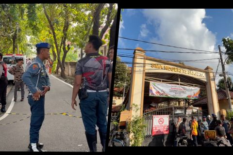 Suasana terkini SMAN 72 Jakarta usai terjadi ledakan