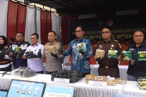 Dalam waktu 42 hari, Polrestabes Medan ungkap 173 kasus narkoba