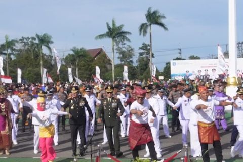 Senam bedincak massal meriahkan HUT ke-25 Babel