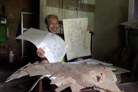 Wayang kulit karya disabilitas Gunungkidul ikut pameran di Jakarta