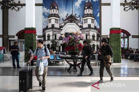 Gelar pasukan untuk kesiapan angkutan Natal dan tahun baru di Stasiun Tawang