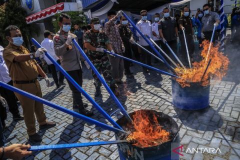 Pemusnahan barang bukti narkoba di BNNP Maluku Utara