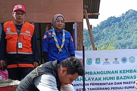 Relawan Kota Tangerang berhasil bangun satu unit rumah warga di Sumbar