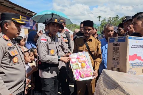 Kapolda Aceh beri 2 ton bantuan untuk korban bencana di Bener Meriah