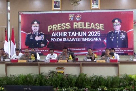 Polda Sultra catat gangguan Kamtibmas turun 1.351 kasus di tahun 2025