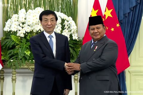 Presiden Prabowo terima pimpinan MPR China di Istana Merdeka